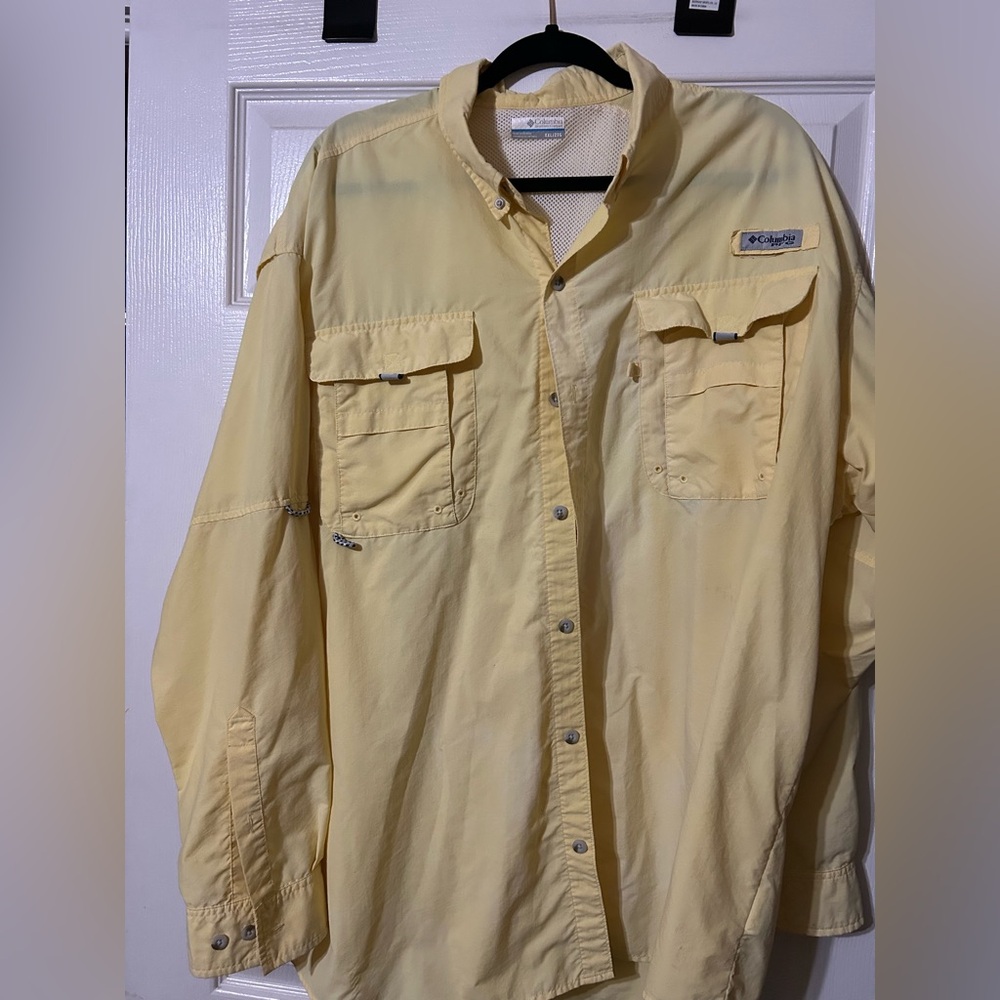 Columbia men’s long sleeve 2XL (yellow)